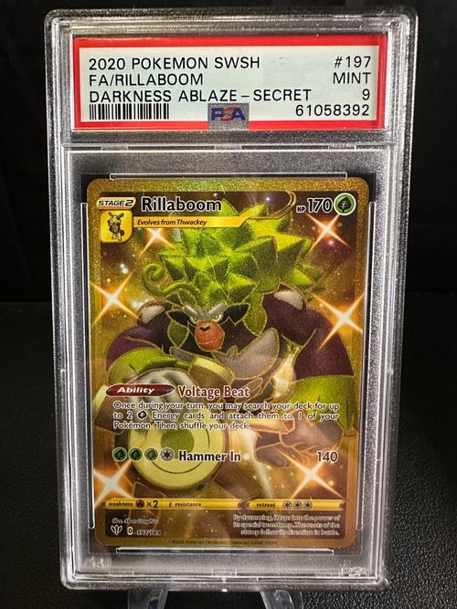 Rillaboom 197/189, Darkness Ablaze, Pokemon, PSA 9